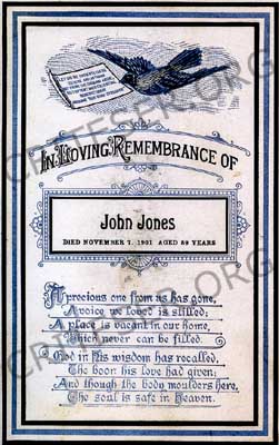 funeral card (JWJ018)